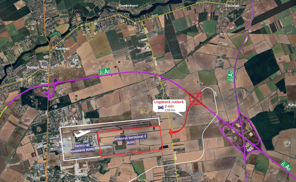 O nouă conexiune rapidă către Aeroportul Otopeni: CNIR a lansat licitația pentru drumul de legătură cu Autostrada A0