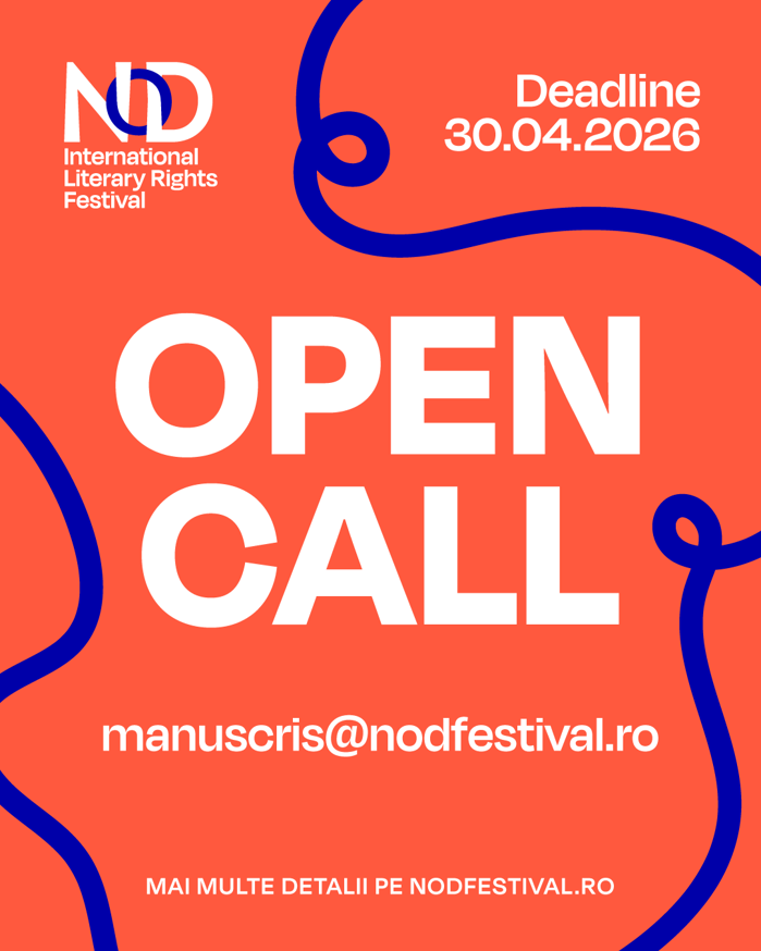 (P) NOD - International Literary Rights Festival, organizat de Reading is Cool şi MATCA, lansează apelul de manuscrise pentru ediţia 2026
