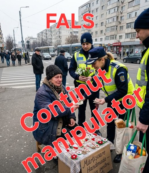 Polițiști generați cu AI, folosiți într-o campanie de dezinformare online. Avertismentul Ministerului de Interne