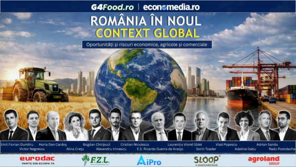 Urmărește LIVE conferința G4Food – Economedia „România în noul context global. Oportunități și riscuri economice, agricole și comerciale”