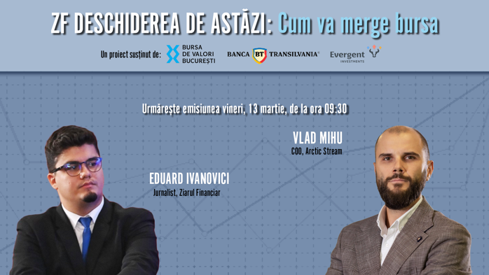 Urmăriţi emisiunea ZF Deschiderea de Astăzi: Pe 13 martie, Vlad Mihu (Arctic Stream) vorbeşte despre principalele provocări şi oportunităţi din piaţa de securitate cibernetică