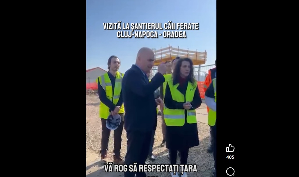 VIDEO Bolojan, avertisment pe șantierul căii ferate Cluj-Napoca – Oradea, care înregistrează întârzieri: „Să ne facem treaba. Respectați țara asta și oamenii care locuiesc în această zonă” / Care este stadiul lucrărilor