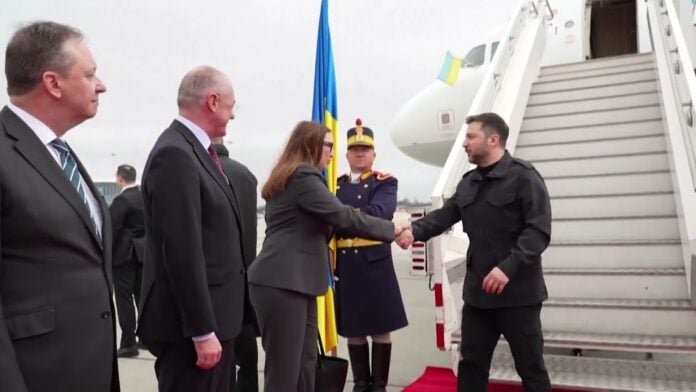 VIDEO. Momentul în care Zelenski ajunge în România