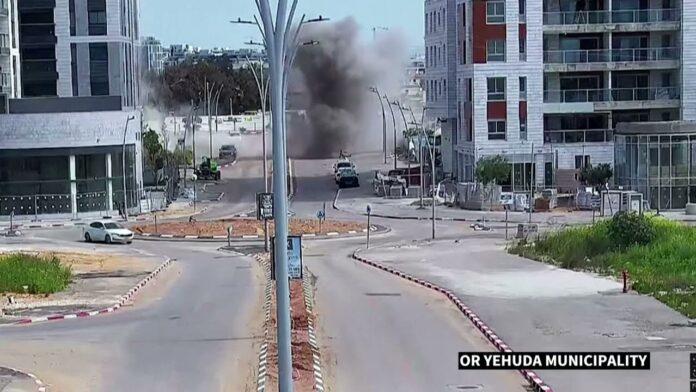 VIDEO. Momentul loviturii asupra unui oraș din centrul Israelului