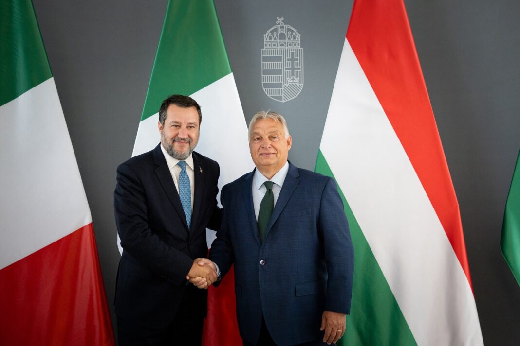 Viktor Orbán se află în criză, iar Metteo Salvini pleacă la Budapesta pentru a-l ajuta în campania electorală / Liderii de dreapta italieni, Salvini și Meloni au înregistrat clipuri electorale pentru Orbán