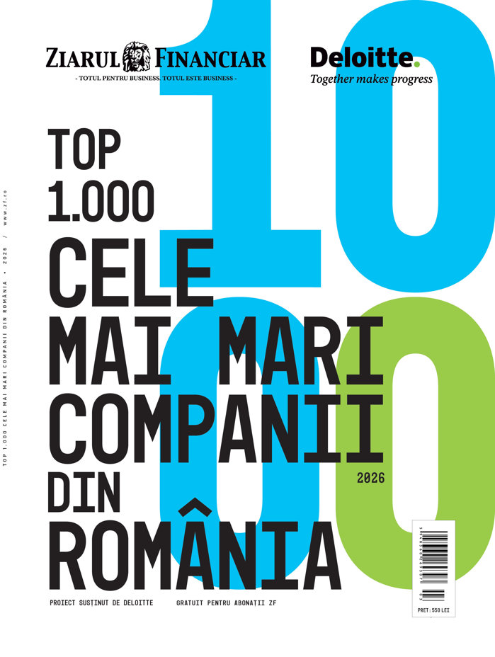 ZF lansează marţi 24 martie Top 1.000 cele mai mari companii din România, un catalog susţinut de Deloitte. „De nivelul investiţiilor celor mai mari companii din România va depinde reluarea creşterii economice“