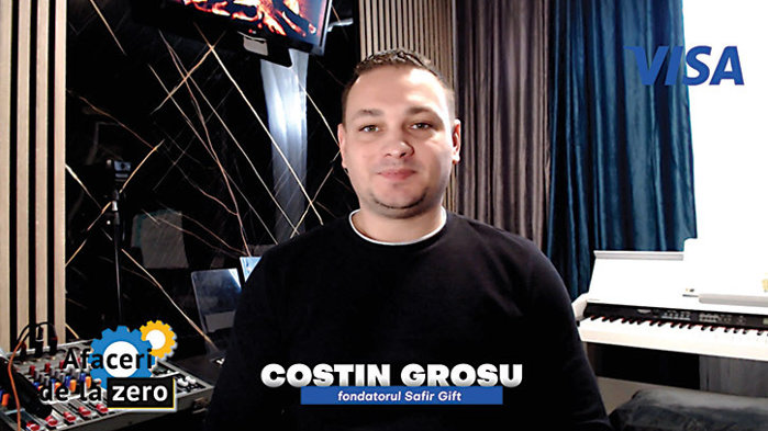 Afaceri de la Zero. Costin Grosu din Tulcea a dezvoltat un business cu obiecte personalizate prin magazinul Safir Gift