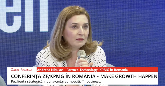 Andreea Niculae, KPMG în Romania: Pentru a îmbunătăţi scalabilitatea inteligenţei artificiale, organizaţiile trebuie să abordeze datoria tehnologică, silozurile organizaţionale şi deficitul de talente