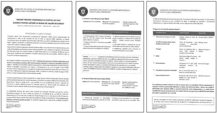 Bursă. Finanţe personale. Guvernul promite listări de companii de stat pentru 3-8 mld. lei, dar documentul rămâne o schiţă şi mandatul expiră în 2027