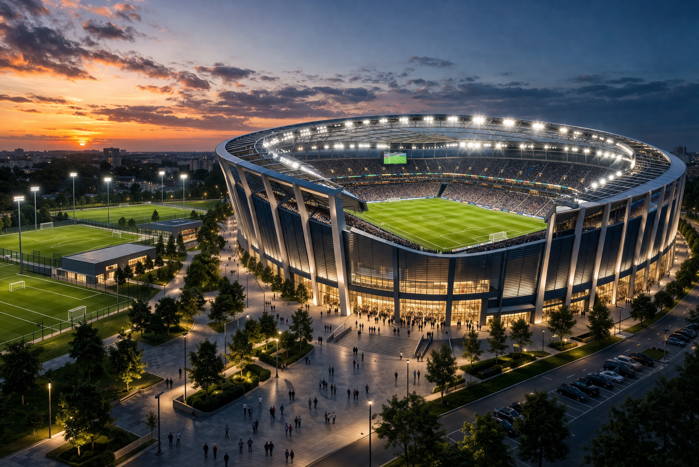 Business sportiv. Sunt marile stadioane construite o rezolvare la problema infrastructurii sportive subdezvoltate? În timp ce marile oraşe se aglomerează de stadioane, mediul rural duce lipsă de terenuri de sport. „Dintr-o investiţie într-un stadion de 100 mil. euro ar ajunge să se facă 30 de terenuri de sport în fiecare judeţ din România“