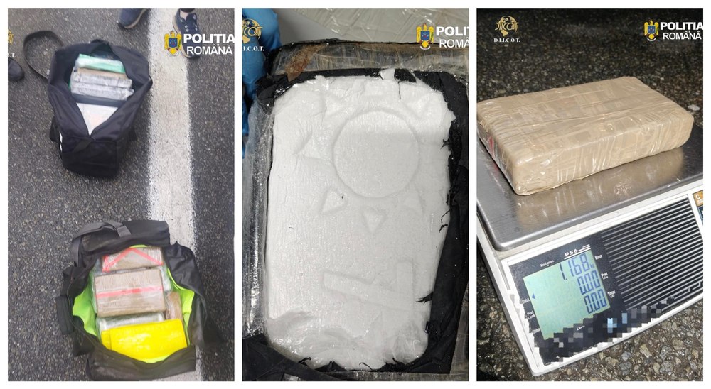 Captură impresionantă de droguri în Mehedinți. Un cetățean turc, prins cu 30 de kilograme de cocaină