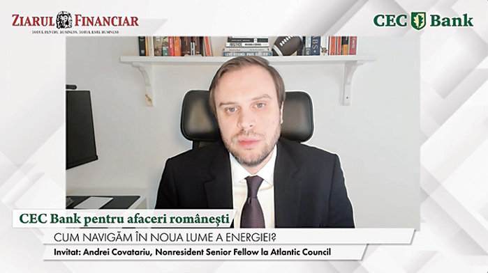 CEC Bank pentru afaceri româneşti. Andrei Covatariu, Atlantic Council: Europa îşi doreşte creşterea electrificării, dar azi durează 200 de săptămâni punerea în funcţiune a unui transformator şi 12 ani pentru o linie de înaltă tensiune. Este necesară o discuţie despre ce industrii pot fi păstrate cu actualul preţ al energiei