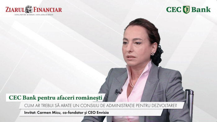 CEC Bank pentru afaceri româneşti. Carmen Micu, CEO, Envisia: Multe dintre numirile în CA-urile companiilor de stat se fac pe încredere. Dar nu vorbim de o încredere în competenţe, ci pe încrederea că odată numit, execuţi ce îţi cer