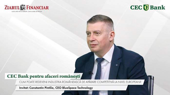 CEC Bank pentru afaceri româneşti. Constantin Pintilie, CEO, BlueSpace Technology: Avem o industrie de apărare pregătită să livreze ceva ce nu trebuie nimănui. Soluţia este privatizarea, cu statul „stăpân“ pe capabilităţi