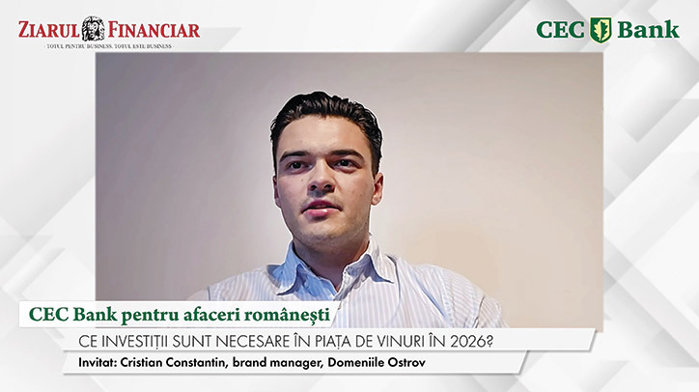 Cec Bank pentru afaceri româneşti.  Domeniile Ostrov: Vânzările online de vin au crescut cu 200% în 2025, iar vinul pelin şi rozeul sunt vedetele gamei. Compania a vândut peste jumătate de milion de sticle de roze anul trecut