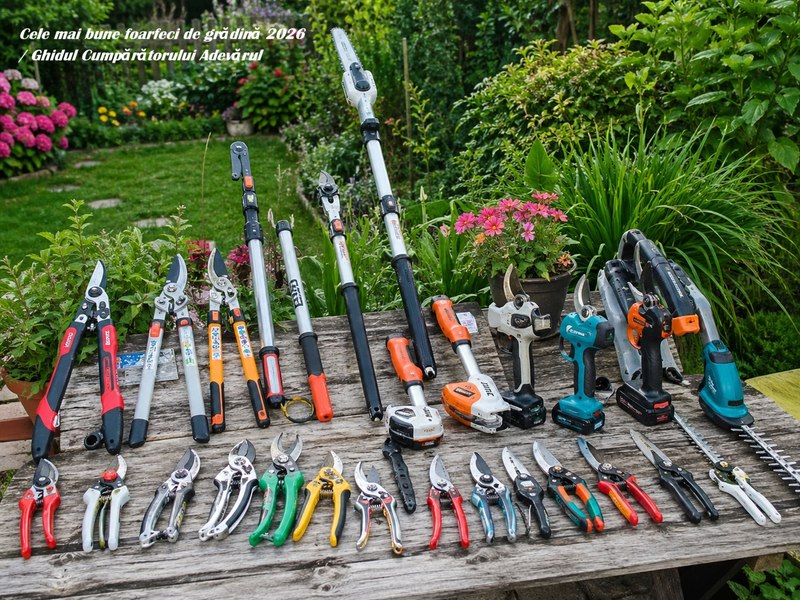 Cele mai bune foarfeci de grădină 2026: Top 7 + alternative – cum alegi corect și eviți greșelile, în funcție de buget, nevoi și utilizare