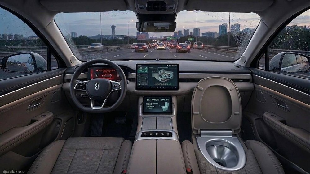 China șochează: un producător auto a creat o toaletă ascunsă în scaunul pasagerului mașinii. Brevetul a fost oficial înregistrat