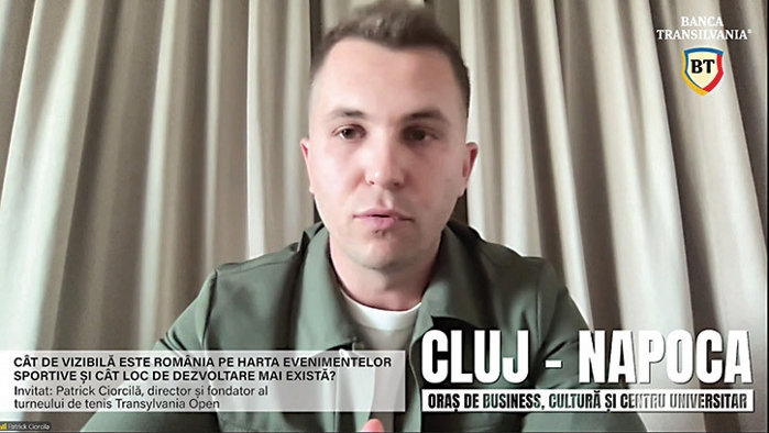 Cluj-Napoca, oraş de business, cultură şi centru universitar. Patrick Ciorcilă, Transylvania Open şi Sports Festival: Nu foarte multă lume îşi asumă investiţiile în sport pentru că sunt pe termen lung. Nu e ca un bloc pe care îl vinzi, şi gata, ţi-ai recuperat banii