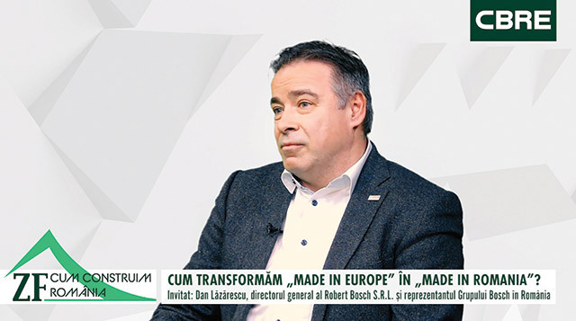 Dan Lăzărescu, Robert Bosch: Forţa de muncă nu este o povară, ci un atu, avem un capital uman extrem de valoros, dar întrebarea este cum facem să îl valorificăm mai bine. Grupul Bosch este prezent în România de aproape 30 de ani, cu peste 10.000 de angajaţi, fabrici la Blaj şi Cluj, centru de inginerie la Cluj cu 1.500 de ingineri şi centru de servicii la Timişoara