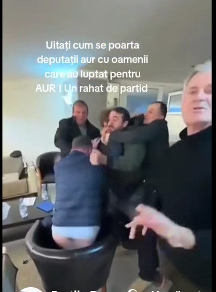 Dan Tanasă, protagonistul unei noi scene de violență fizică și verbală, în cadrul AUR / Un membru de partid agresor: „Eu mi-am dat viața pentru partidul ăsta, băi p..ă”