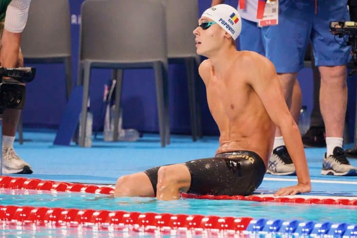 David Popovici, start perfect: medalie de aur și timp excelent la 50 m liber