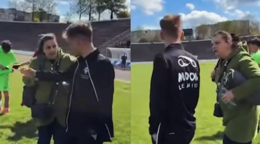 Înjurături și amenințări la un meci de fotbal. Mama unui jucător a dat buzna pe teren și a sărit la arbitri: „Poate îți f*t o sticlă în cap, nu știi cu cine te pui!”