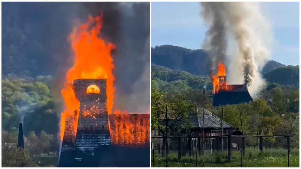 Monument UNESCO în flăcări: incendiu devastator la Biserica de lemn din Șurdești