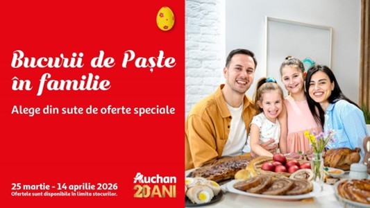 NEWS.ro: Cumpărăturile de Paşte la Auchan îţi aduc oferte pentru întreaga familie