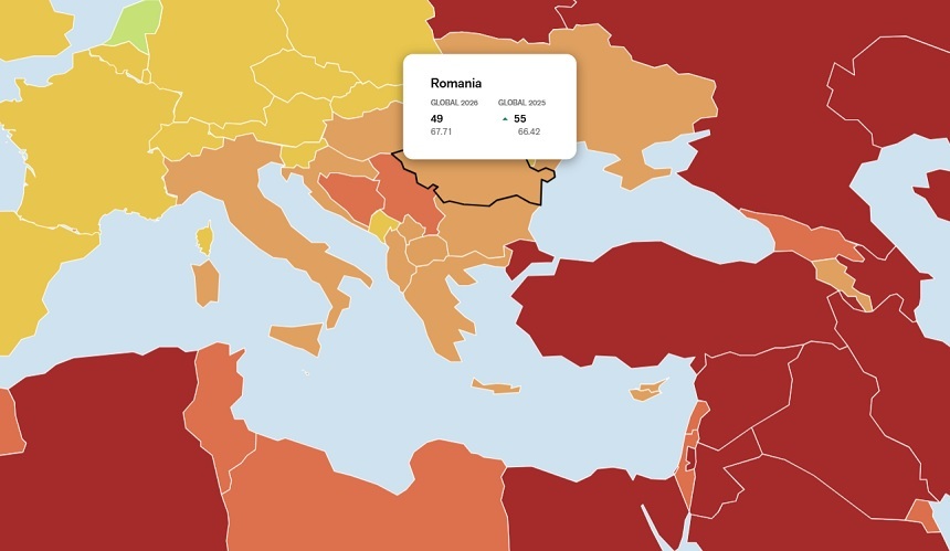 NEWS.ro: Libertatea presei a atins cel mai scăzut nivel din ultimii 25 de ani la nivel mondial, avertizează Reporteri fără Frontiere/ România, pe locul 49 din 180 de ţări