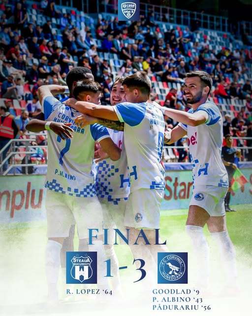 NEWS.ro: Liderul Corvinul Hunedoara, încă o victorie în Liga 2, scor 3-1 cu Steaua