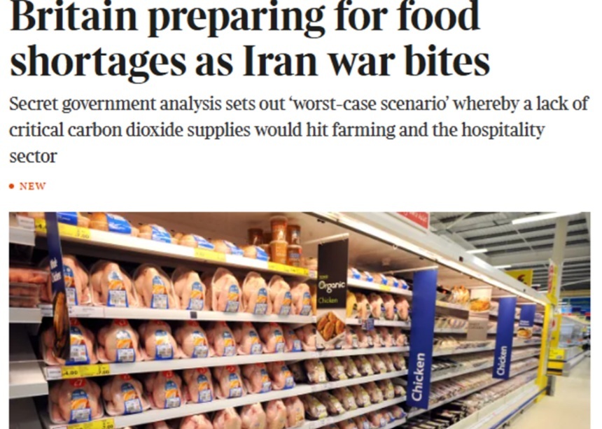 NEWS.ro: Regatul Unit se pregăteşte de eventuale penurii alimentare din cauza unei eventuale prelungiri a Războiului din Iran până la vară