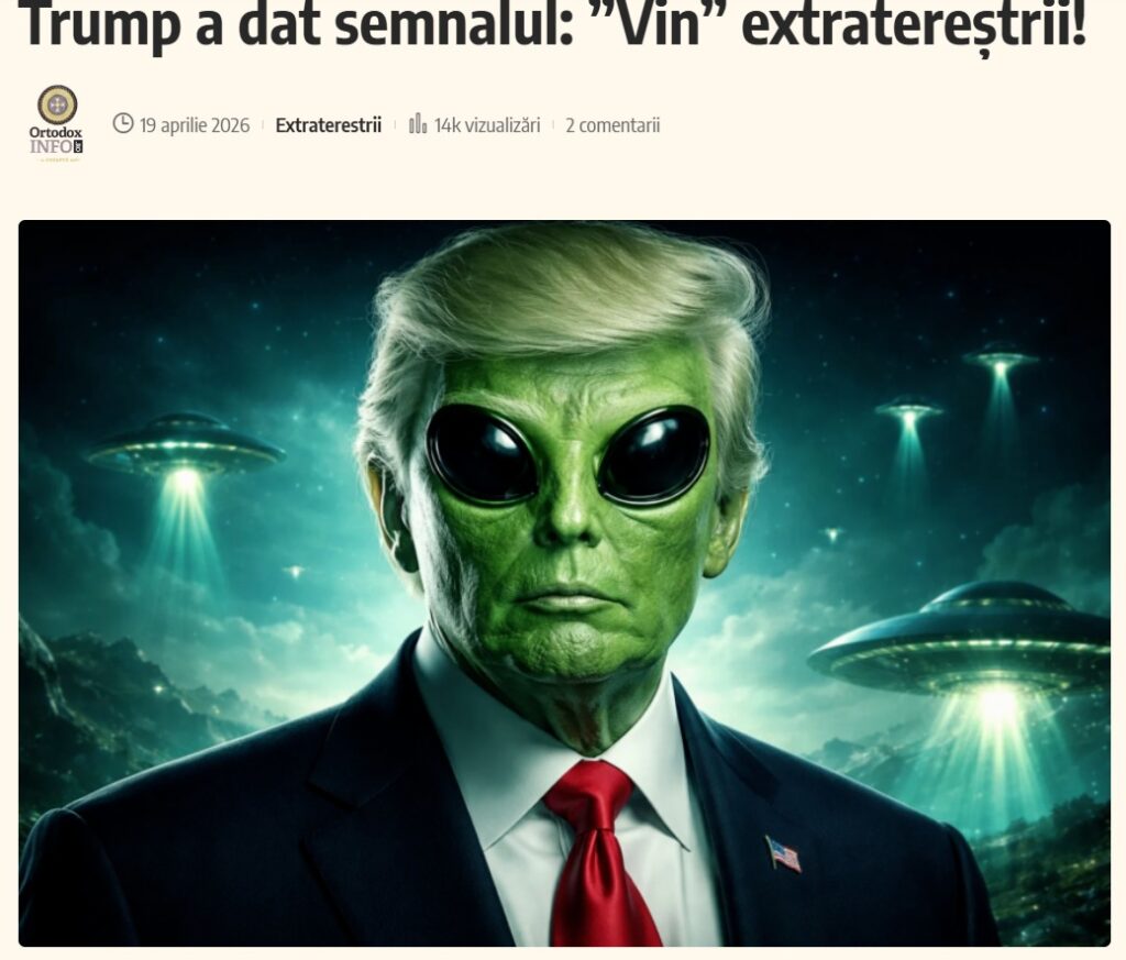 Nu, nu “vin extratereștrii” pentru că așa a spus Donald Trump: Cum a ajuns președintele SUA în centrul conspirațiilor SF din social media, cu titluri panicarde și acuzații despre “războaie interdimensionale”