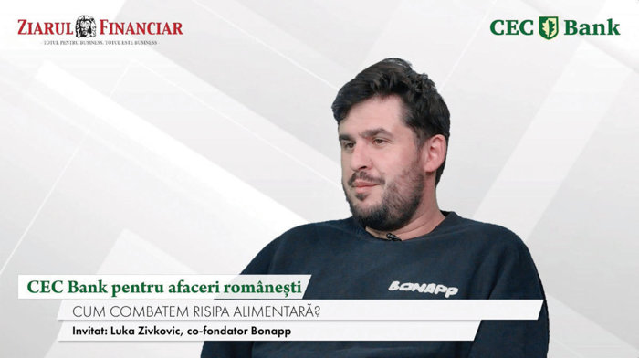 Pagina verde. CEC Bank pentru afaceri româneşti. Luka Zivkovic, cofondator al Bonapp, aplicaţie pentru reducerea risipei alimentare: Majoritatea utilizatorilor au între 25 şi 30 de ani, urban, dar încercăm să mergem spre zona rurală cu un nou proiect. Stilul de viaţă agitat favorizează risipa alimentară