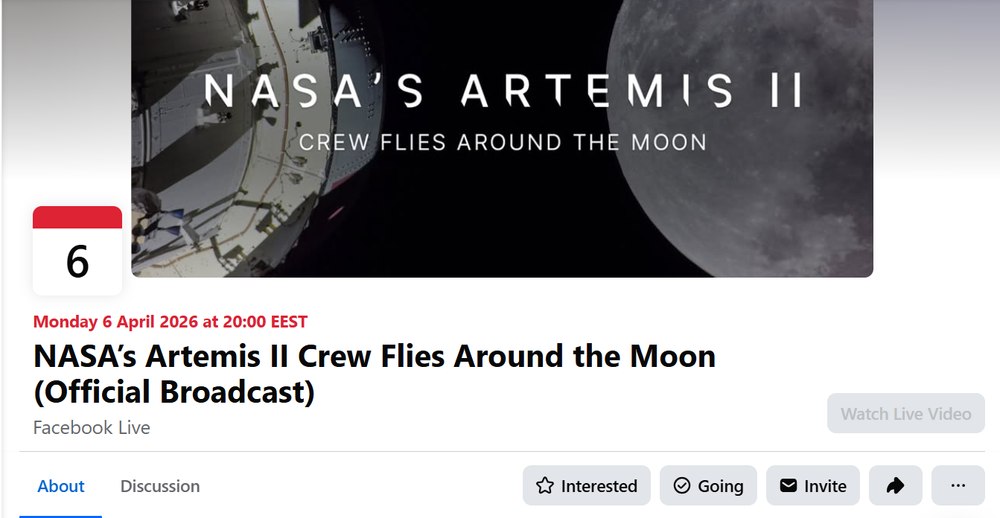 Punct culminant: Misiunea Artemis II ajunge pe orbita Lunii. Evenimentul va fi transmis live pe Facebook