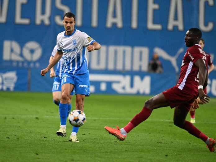 Universitatea Craiova a trecut de CFR Cluj cu 2-0 în etapa a III-a din play-off-ul Superligii. Egalitate de puncte pentru olteni și U Cluj
