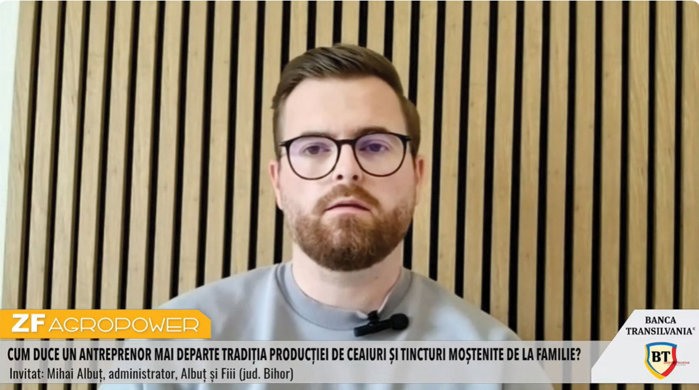 ZF Agropower. Mihai Albuţ din judeţul Bihor duce mai departe tradiţia producţiei de ceaiuri şi tincturi a familiei şi a ajuns cu produsele în magazine locale şi în hipermarketuri