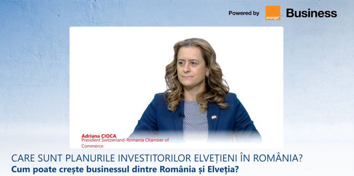 ZF Live. Adriana Cioca şi Frank Loeffler, Camera de Comerţ Elveţia – România: Obiectivul nostru este să atragem tot mai multe companii elveţiene în România, în toate sectoarele. România poate juca un rol important: are terenuri disponibile, infrastructură în curs de dezvoltare şi un bun raport cost–calitate al forţei de muncă
