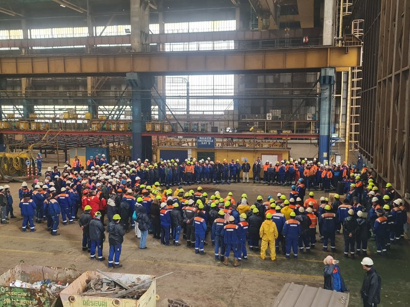 Ziua 11 de proteste la șantierul naval: muncitorii cer urgent decizii pentru salvarea proiectelor