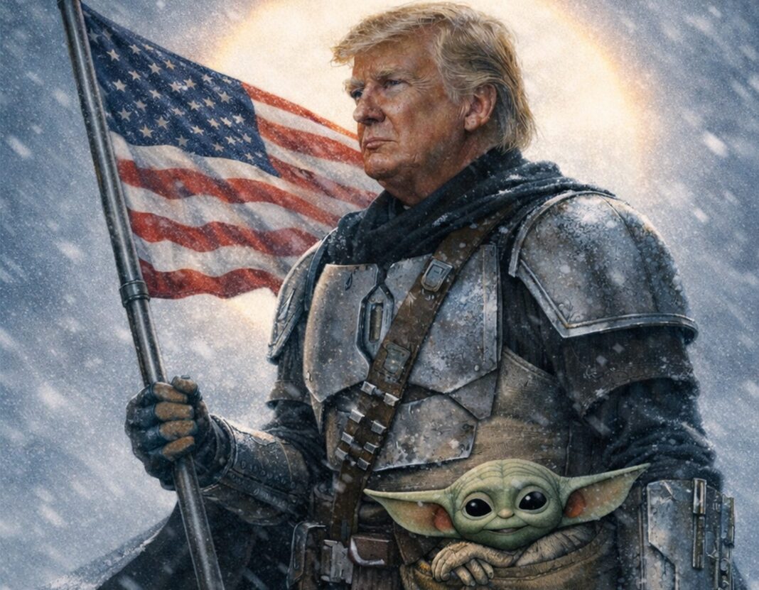 Casa Albă publică o imagine cu Trump în rolul eroului serialului „The Mandalorian”, de ziua Star Wars