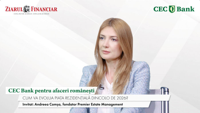 CEC Bank pentru afaceri româneşti. Andreea Comşa, fondator Premier Estate Management: Excel-ul duce orice, dar piaţa nu poate să absoarbă orice preţ