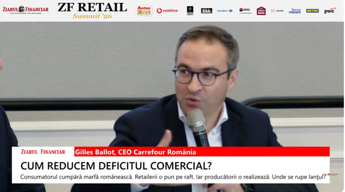 Gilles Ballot, CEO Carrefour România: România trebuie să mizeze pe produse diferenţiatoare pentru a intra pe pieţele externe