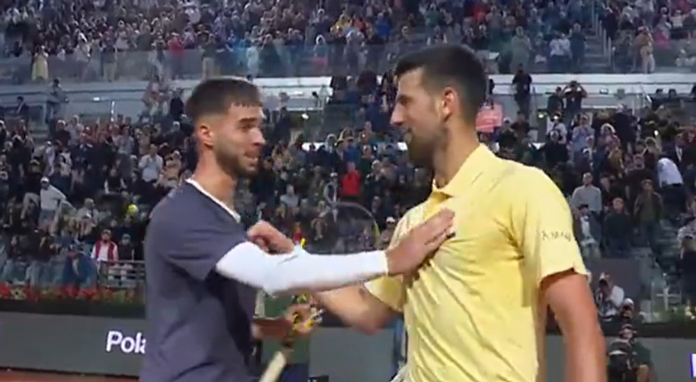În vârstă de 20 de ani, și-a eliminat prematur idolul fără emoții. Novak Djokovic, OUT de la Roma în turul 2, după un meci epuizant cu locul #79