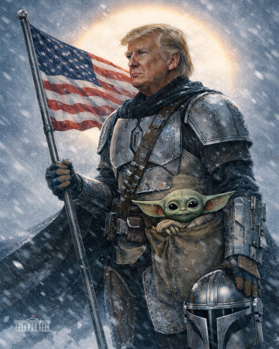 NEWS.ro: Casa Albă publică o imagine cu Trump în rolul Mandalorianului pentru a sărbători Ziua Star Wars