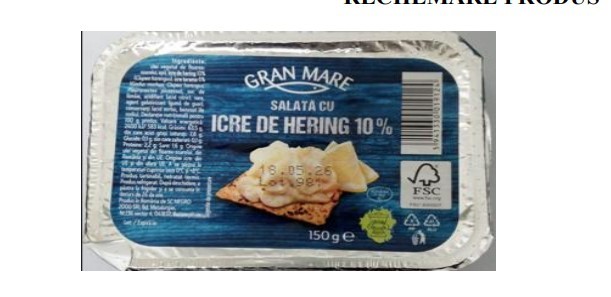 NEWS.ro: Lot de salată de hering, retras din magazinele Penny, ca urmare a detecţiei prezenţei Listeria Monocytogene