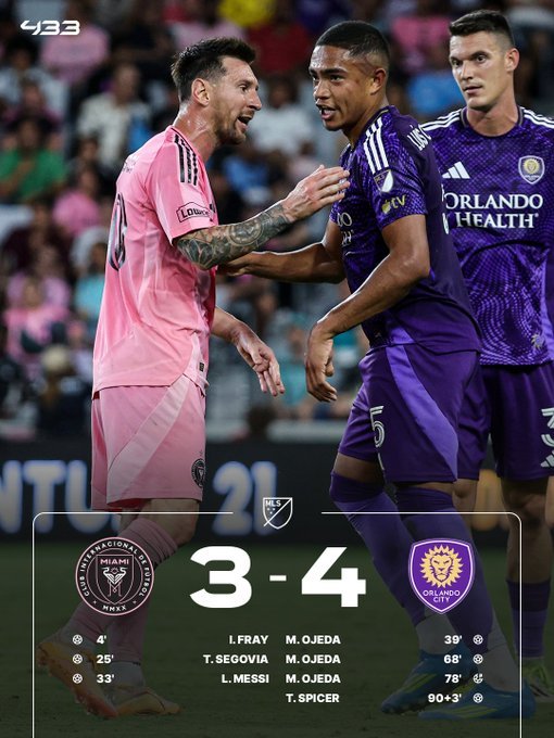 NEWS.ro: Messi a marcat, dar Inter Miami a pierdut, scor 3-4, cu Orlando City, în MLS. Echipa lui David Beckham a condus cu 3-0 - VIDEO