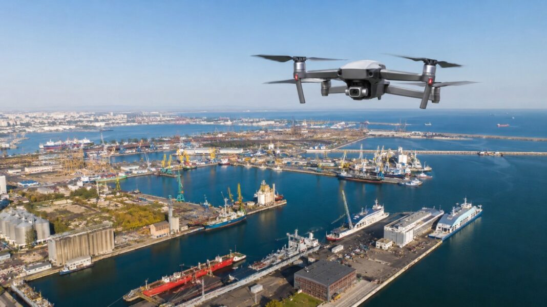 NEWS.ro: Sistem anti-dronă introdus în Portul Constanţa - Permite localizarea aeronavei şi a poziţiei pilotului, dar şi preluarea controlată a dronei şi redirecţionarea către o zonă sigură