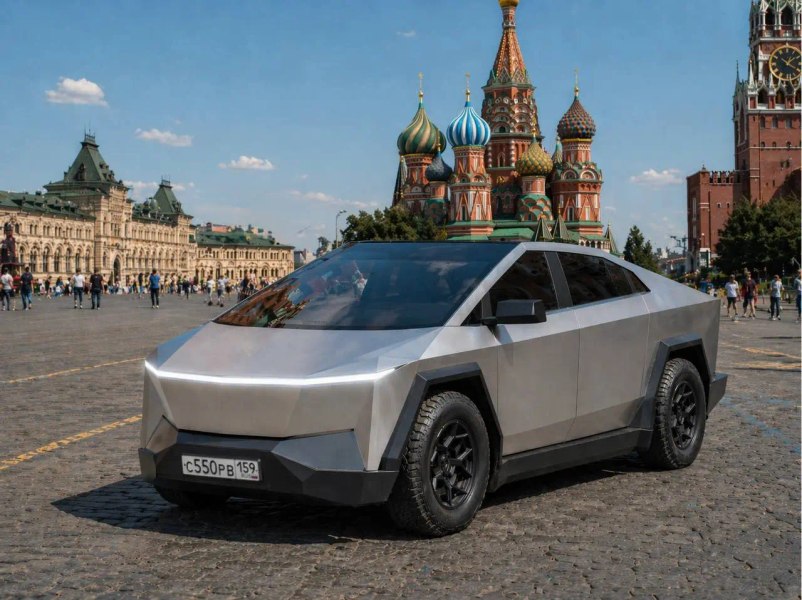 Un nou model de mașină electrică dezvoltat de o companie rusă seamănă izbitor cu Tesla Cybertruck