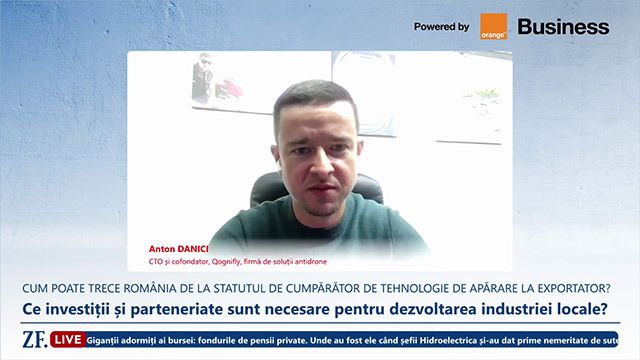ZF Live. Anton Danici şi Ion Mocanu, cofondatori, Qognifly:  România avea cluburi de aeromodelism şi industrie aeronautică, dar a neglijat complet domeniul dronelor. E inexplicabil. Construim o fabrică la Bucureşti, şi o a doua este planificată în vestul României
