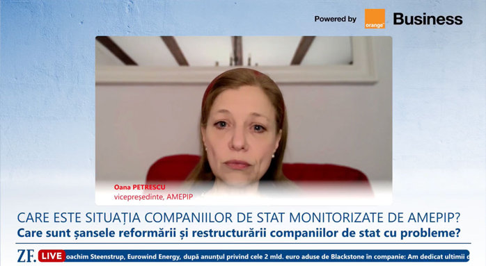 ZF Live. Oana Petrescu, vicepreşedinte, AMEPIP: Este un moment în care companiile de stat redevin instrumente de politică publică. Nu mai sunt doar active financiare din care vrem profit cât mai mare. Trebuie să dezvoltăm zonele de infrastructură critică, în special partea feroviară