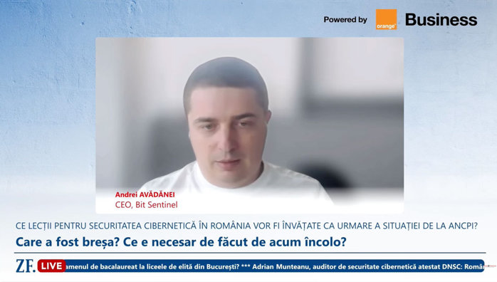 ZF Live. Andrei Avădănei, fondator şi CEO Bit Sentinel, despre atacul care a blocat Cadastrul: Este al doilea semnal major de alarmă pentru statul român, iar auditurile cerute de NIS2 erau obligatorii. „De ce nu s-a făcut ceva mai serios în cadrul acelei platforme, mai ales dacă vorbim de o vulnerabilitate din 2021?“